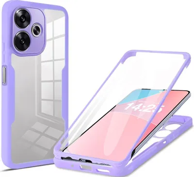 Produktbild von 360 Grad Handyhülle für Xiaomi Redmi 13 Full Cover Rundum Schutz Farbe: Violett