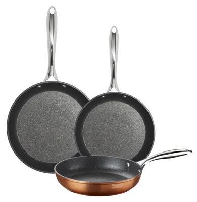 3er-Set Pfannen, geschmiedetes Alu, Antihaft, Induktion, 20-24-28 cm