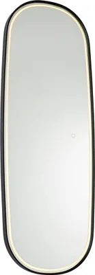 Produktbild von Moderner Badezimmerspiegel Schwarz inkl LED und Touchdimmer Geraldien