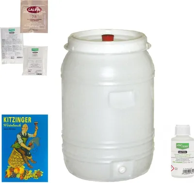 Obrázok produktu pre Štartovacia sada - Výroba vína, Súprava na výrobu vína, Začiatočnícká sada víno, Set na výrobu vína - s sudom plastový 60L, malý