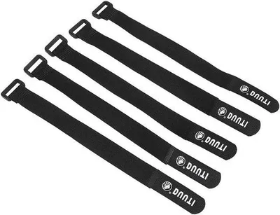 Image de Sangles de fixation en nylon avec 5 attaches, mousqueton et boucle