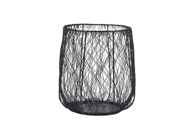 Produktbild von Rasteli Windlicht Metall Schwarz-Gold D 31 cm H 32