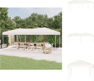 Image de vidaXL Tente de réception pliante blanche 3x6 m - Pavillons & Tentes de réception