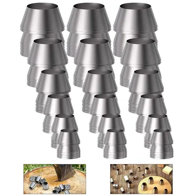 Produktbild von Hammerringkeil,18 Stück Axtkeile Ersatz-Axthammergriffe Keile Eisenaxtkeile Zubehör,8 mm + 10 mm + 11 mm + 13 mm + 16 mm + 18 mm