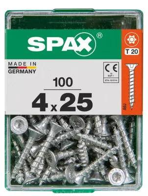 Produktbild von Spax Universalschrauben 4.0 x 25 mm TX 20 - 100 Stk.