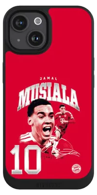 Produktbild von NIVOCASE Handyhülle für Apple iPhone 15  Hülle NIVOpure Case Schwarz FC Bayern München FCB Jamal Musiala