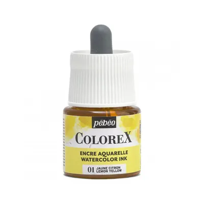 Zdjęcie produktu dla Tusz akwarelowy Pebeo Colorex, 45 ml, cytrynowożółty