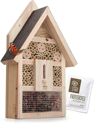 Productafbeelding van Famanu insectenhotel met lokstof - Massief hout voor bijen en vlinders