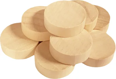 Immagine prodotto di Set di 100 dischi di legno (diametro: 2,5 cm, spessore: 8 mm, schima)