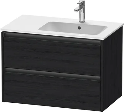 Produktbild von Duravit Ketho.2 Wastafelonderkast 81x48x54,9 cm Mat Eiken (zwart)