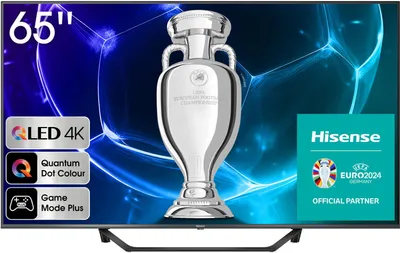 Zdjęcie produktu dla Telewizor Hisense 65" A7KQ, 4K Ultra HD 3840x2160, QLED, FALD, Quantum Dot, HDR 10+, HLG, Dolby Vision, Dolby Atmos, Smart TV, WiFi 5GHz, WiFi Direct, BT, Anyview Cast, 3xHDMI, 2xUSB, LAN, CI+, DVB-T2/C/S2, Ciemnoszary