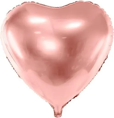 Produktbild von Folienballon Herz Roségold, 61cm, Roségold