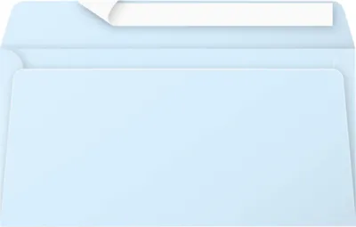 Image de Enveloppe Clairefontaine DL Pollen 110 x 220 mm, 120 g, bleue, lot de 20