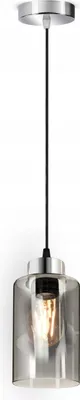 Produktbild von Luxolar Led Pendelleuchte - Hängelampe Chrom E27 60W - Deckenleuchte wohnzimmer, Schwarz Glas