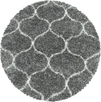 Produktbild von Carpetsale24 Hochflor Teppich Wohnzimmer Skandinavische Design Modern Teppich Shaggy Flauschig Weich, Grösse: 160 cm Rund