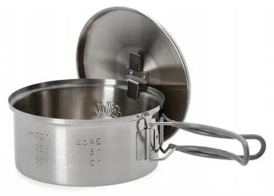 Image de Esbit Outdoor, casserole 1,1 litre, idéale pour le camping, en acier inoxydable, robuste