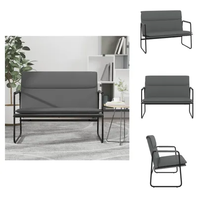 Image de vidaXL Banc Gris 100x64x80 cm Similicuir - Bancs