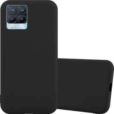 Produktbild von Cadorabo Hülle für Realme 8 4G / 8 PRO Schutzhülle in Schwarz Handyhülle TPU Silikon Etui Case Cover