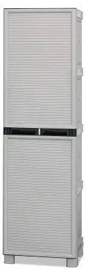 Produktbild von Dbeghett Outdoor-Garderobe, Mehrzweckschrank, Wäscheschrank, Outdoor-Schrank, 100 % Italy, Hellgrau, 50 x 39 x 172 cm