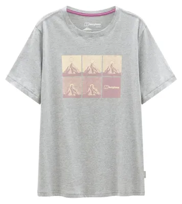 Produktbild von Mountainscape Essential Tee - Damen Kurzarm T-Shirt aus Baumwolle - Berghaus, Farbe:Light Grey Marl (LtGRY), Größe:UK 8 // DE 34