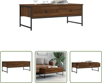 Produktbild von The Living Store Couchtisch Braun Eichen-Optik 101x49x39,5 cm Holzwerkstoff
