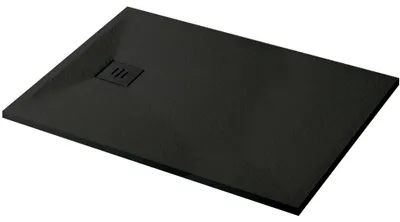 Obrázek produktu pro CERANO - Sprchová vanička obdélníková Pablo - SMC/minerální kompozit - strukturovaná černá matná - 140x90x3 cm