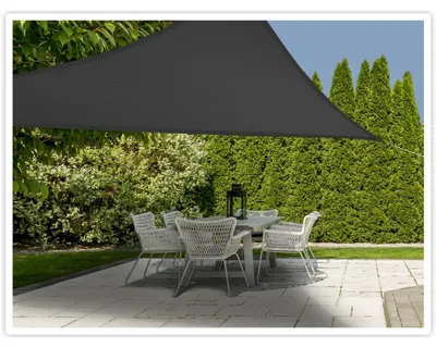 Produktbild von Schattentuch - dreieckig - 360 cm - silbergrau