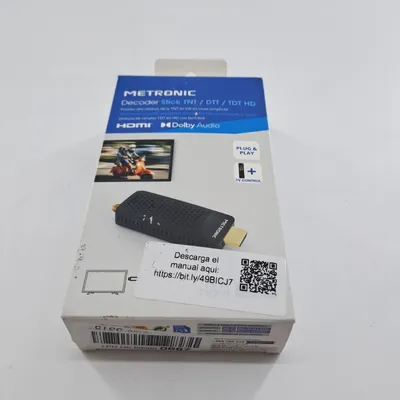 Produktbild von Metronic 441646 Tuner DVB-T Receiver DVB-T, kompatibel mit DVB-T2 Dongle Stick Compact, HEVC, EPG, 1080i, HDMI, USB 2.0, SOS-Taste