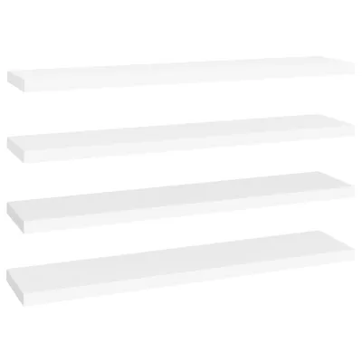 Produktbild von Schweberegale 4 Stk. Weiß 120x23,5x3,8 cm MDF