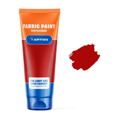 Produktbild von 7 Artists Stoffmalfarben - Textilfarbe Burgunderrot Acrylfarbe Waschfest Auf Wasserbasis - Flasche 60 ml