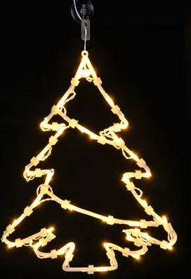 Produktbild von LED Weihnachts Fenster Silhouette KLEIN - Motiv: Weihnachtsbaum