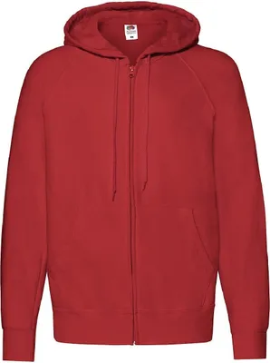 Produktbild von Fruit Of The Loom Herren Kapuzenjacke, leicht BC2655 (Large) (Rot)