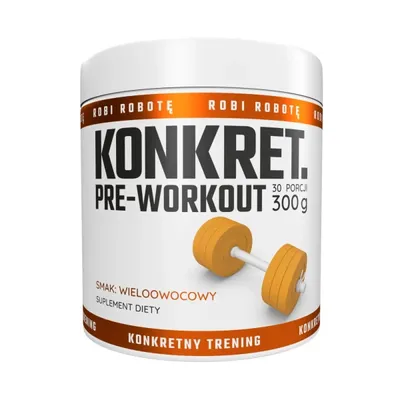 Zdjęcie produktu dla Przedtreningówka KONKRET Pre-Workout w proszku o smaku wieloowocowym