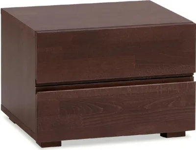Produktbild von HASENA Wood Line Dupla Nachttisch 2 Schubladen schoko