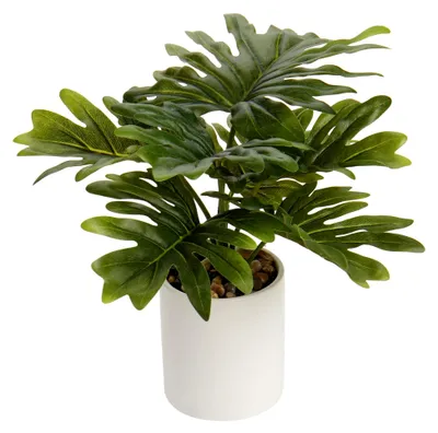 Produktbild von Künstliche Pflanzen Tropische Zimmerpflanze Monstera im Topf für Hausgarten Büro Schreibtisch Duschraum Dekoration
