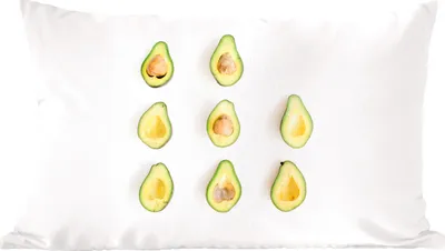 Produktbild von MuchoWow® Zierkissen Sofakissen Wohnzimmer Dekokissen 50x30 cm Avocado - Grün - Tropisch - Wohnzimmerdekoration - Polster mit Photo