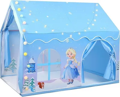 Imagen del producto de Tienda de juegos para niños, ideal para interiores, gran tamaño, dimensiones: 160x105x128 cm. Casa de juegos