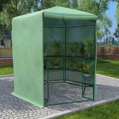 Obrázek produktu pro The Living Store Skleník s policemi ocel 227x223 cm