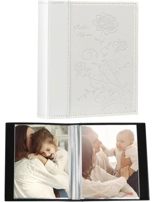 Zdjęcie produktu dla Album na zdjęcia 10x15 cm, zestaw 2 sztuki, kolor biały, imitacja skóry , pojemność: 100 zdjęć