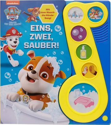 Produktbild von PAW Patrol - Eins, zwei, sauber! - Liederbuch mit Sound - Pappbilderbuch mit 6 Melodien und Geräuschen