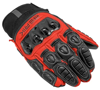 Obrázek produktu pro Motocyklové rukavice Berik Zakuda, černé/neonově červené, S