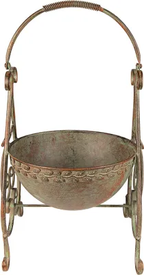 Produktbild von Clayre & Eef Pflanzenhalter 26x27x49 cm Grün Eisen