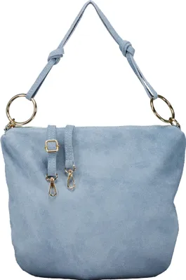 Produktbild von Hausfelder Manufaktur Beuteltasche Velours Blau onesize