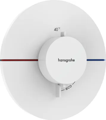 Produktbild von Fertigmontageset ShowerSelect Comfort S Thermostat, UP mattweiß mattweiß