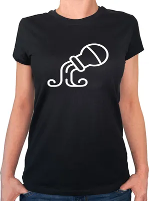 Produktbild von Huuraa Damen T-Shirt Wassermann Sternzeichen Symbol S Black Bio Baumwolle Fairtrade Damenshirt Geschenkidee