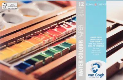 Produktbild von Van Gogh Aquarellpapierblock, 12 Blätter, 300 g, 13,5 x 21 cm