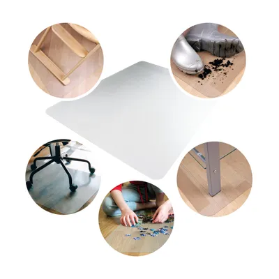Produktbild von Universelle Bodenschutzmatte Transparent 75 x 120 cm – Bodenschoner für Büro & Haushalt