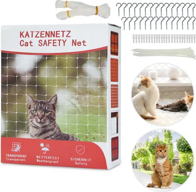 Produktbild von SWANEW Sieť pre mačky Rôzne príslušenstvo pre mačky Balkónová priehľadná ochranná sieť pre mačky Balkónová sieť 3x8m