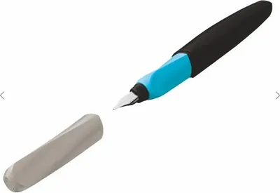 Immagine prodotto di Stilografica Pelikan Twist Color Blocking pennino scuro P457 M grigio/nero/blu scatola pieghevole