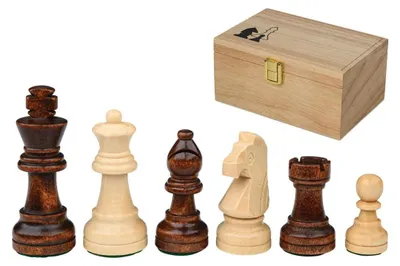 Zdjęcie produktu dla Figury szachowe Philos w drewnianym pudełku, wysokość króla 63 mm
